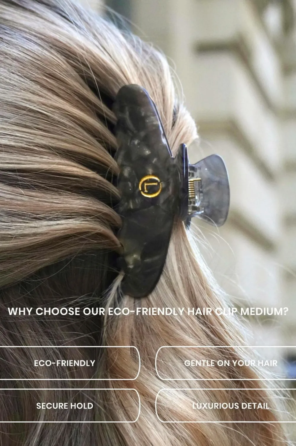 Lenoites Håraccessories|Håraccessories>Eco-Friendly Claw Clip Medium Desert Pearl