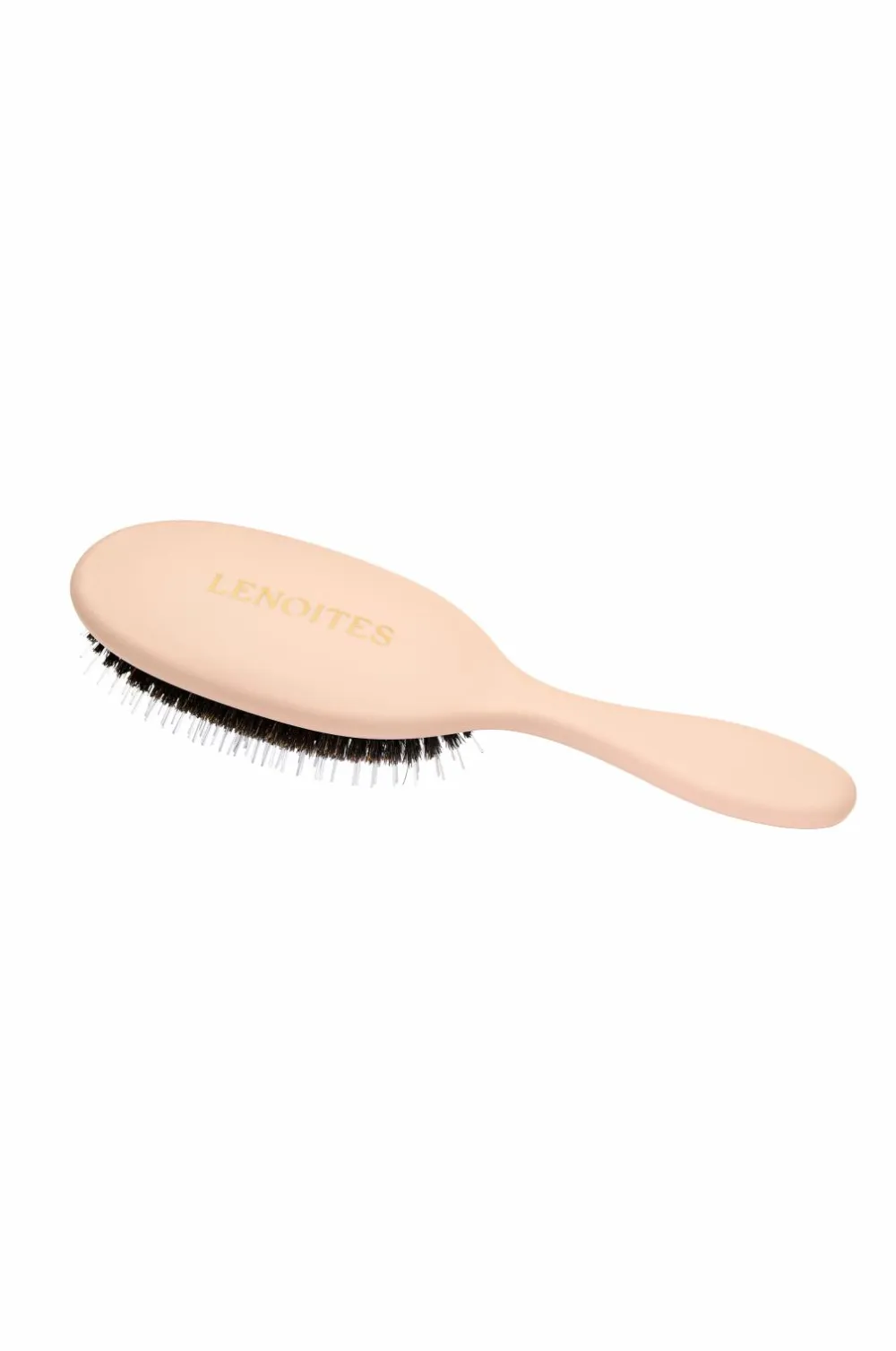 Lenoites Hårbørster>Wild Boar Hair Brush With Cleaning Tool Blush