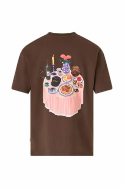 Les Deux T-Shirts & Tanktoppe>T-shirt Cole Table Slate brown