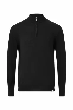Les Deux Uldtrøje Greyson Half-zip Merino Knit Black Online