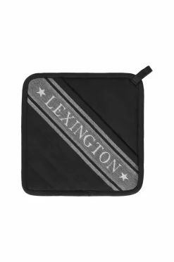 Lexington Icons Org bomuld jacquard stjerne grydelapper Sort/hvid New