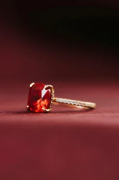 Lily and Rose Ring Desiree 16mm Garnet Hot