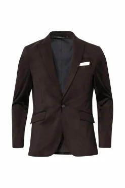 Lindbergh Habitjakke Velvet Blazer Brun Best