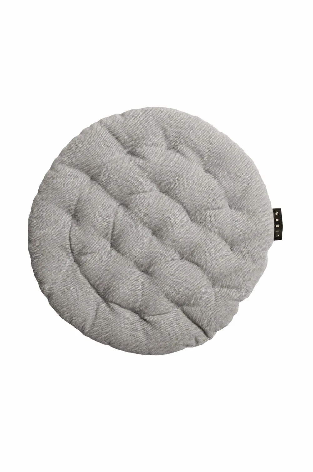 Linum Møbeltekstiler>Sædehynde Pepper Ø 37 cm Light Grey