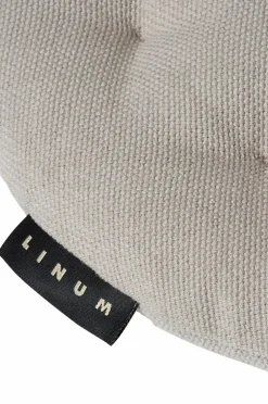 Linum Møbeltekstiler>Sædehynde Pepper Ø 37 cm Light Grey