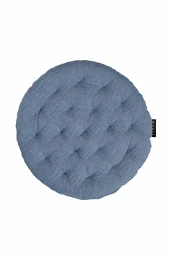 Linum Møbeltekstiler>Sædehynde Pepper Ø 37 cm Deep Sea Blue