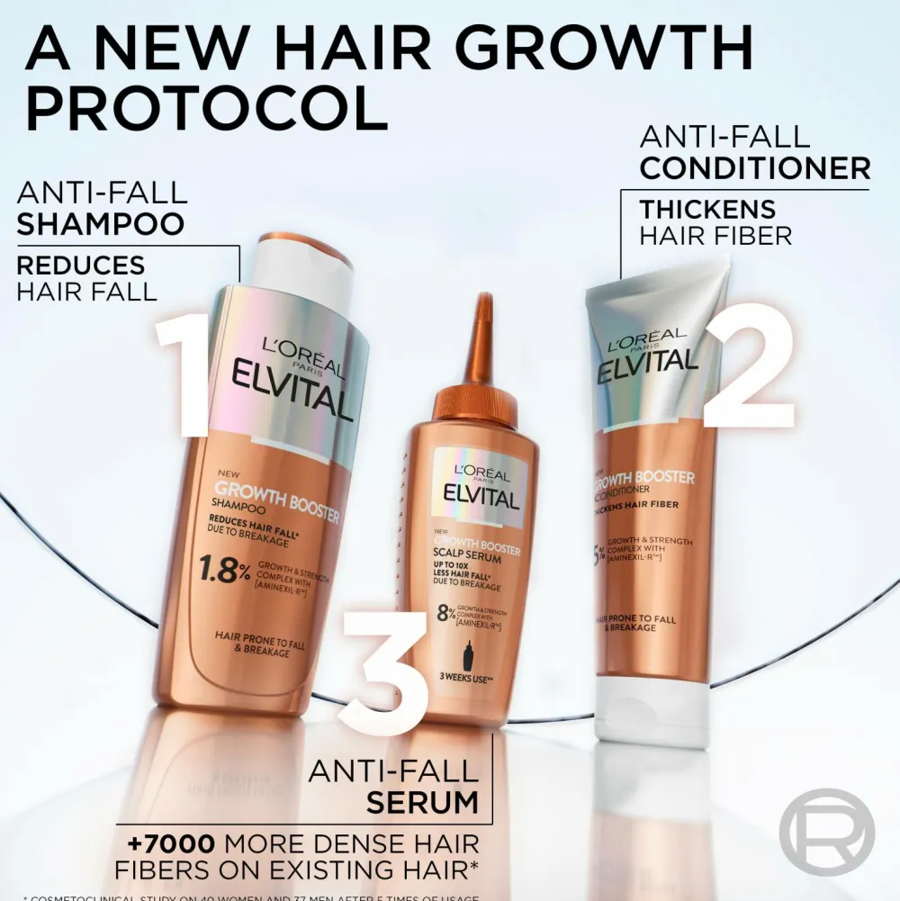 L'Oréal Paris Hårpleje>Elvital Growth Booster Hair Serum Against Hair Loss 102 Ml No Color