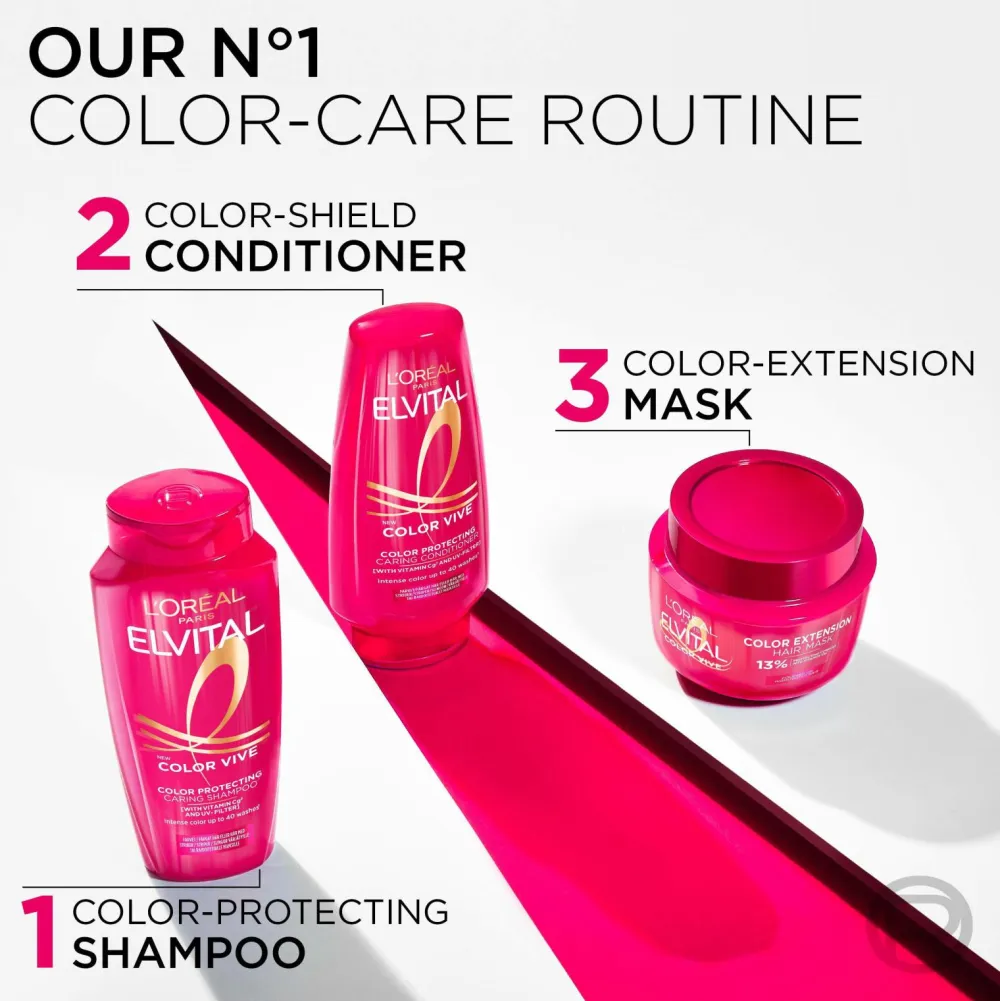 L'Oréal Paris Hår|Hår>Elvital Color Vive Shampoo For Colored Hair 400 Ml