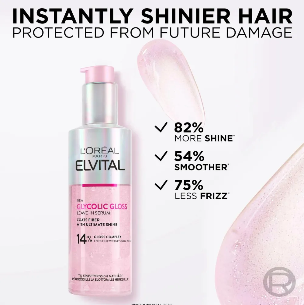 L'Oréal Paris Hårpleje>Elvital Glycolic Gloss Leave-In Serum For Dull Hair 150 Ml No Color