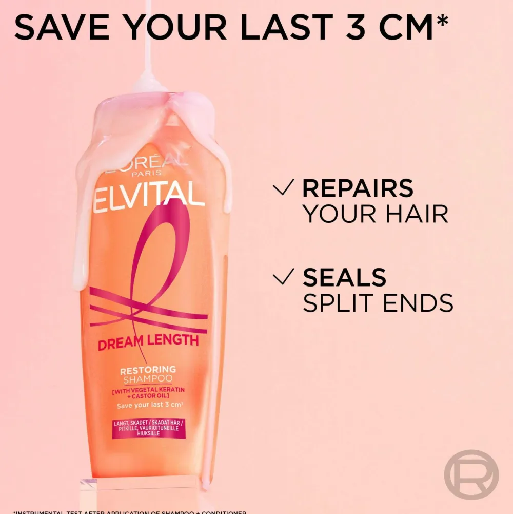 L'Oréal Paris Hår|Hår>Elvital Dream Length Shampoo For Long Hair 500 Ml