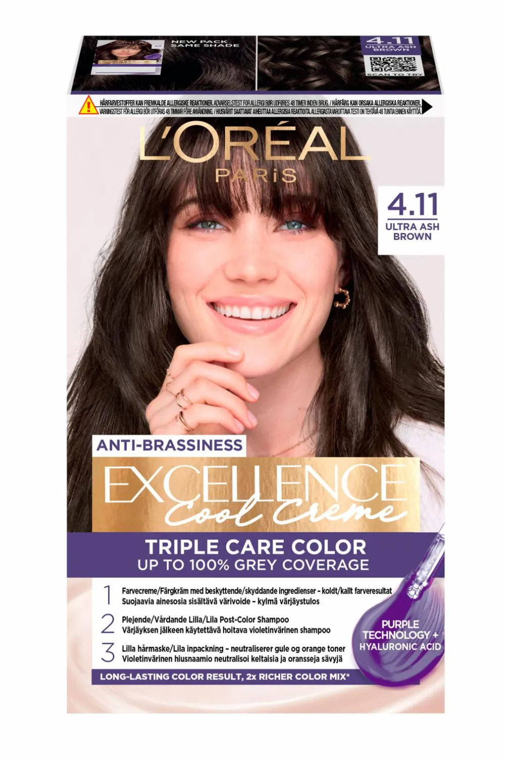 L'Oréal Paris Excellence Cool Creme Ultra Ash Brown Clearance