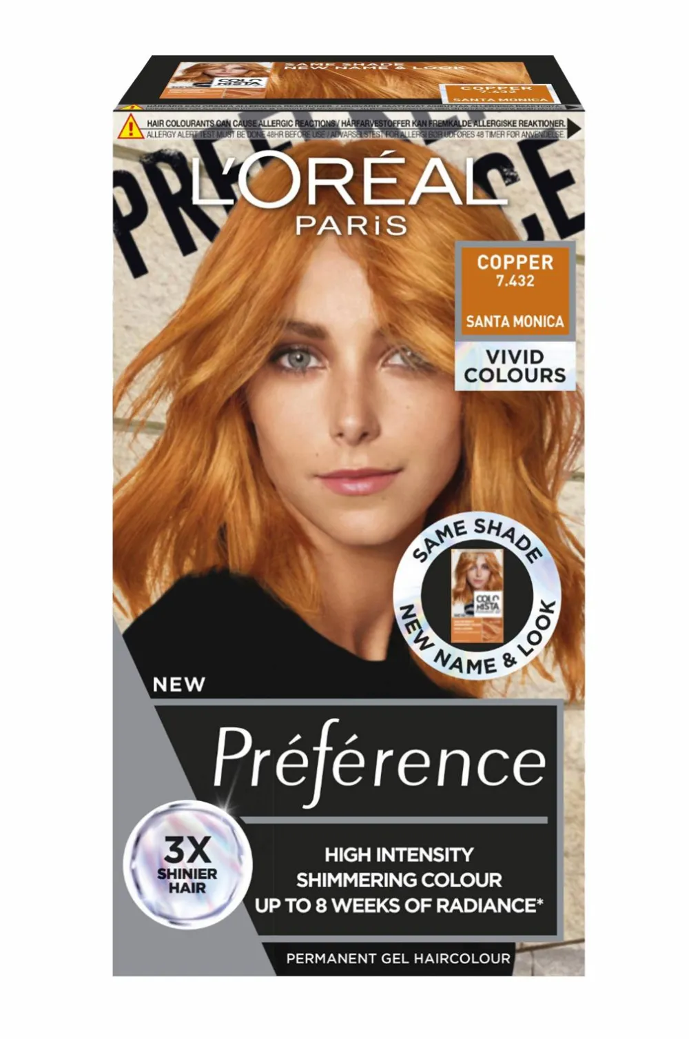 L'Oréal Paris Hårfarve>Hårfarve Préférence Vivids Vivids Copper 7.432