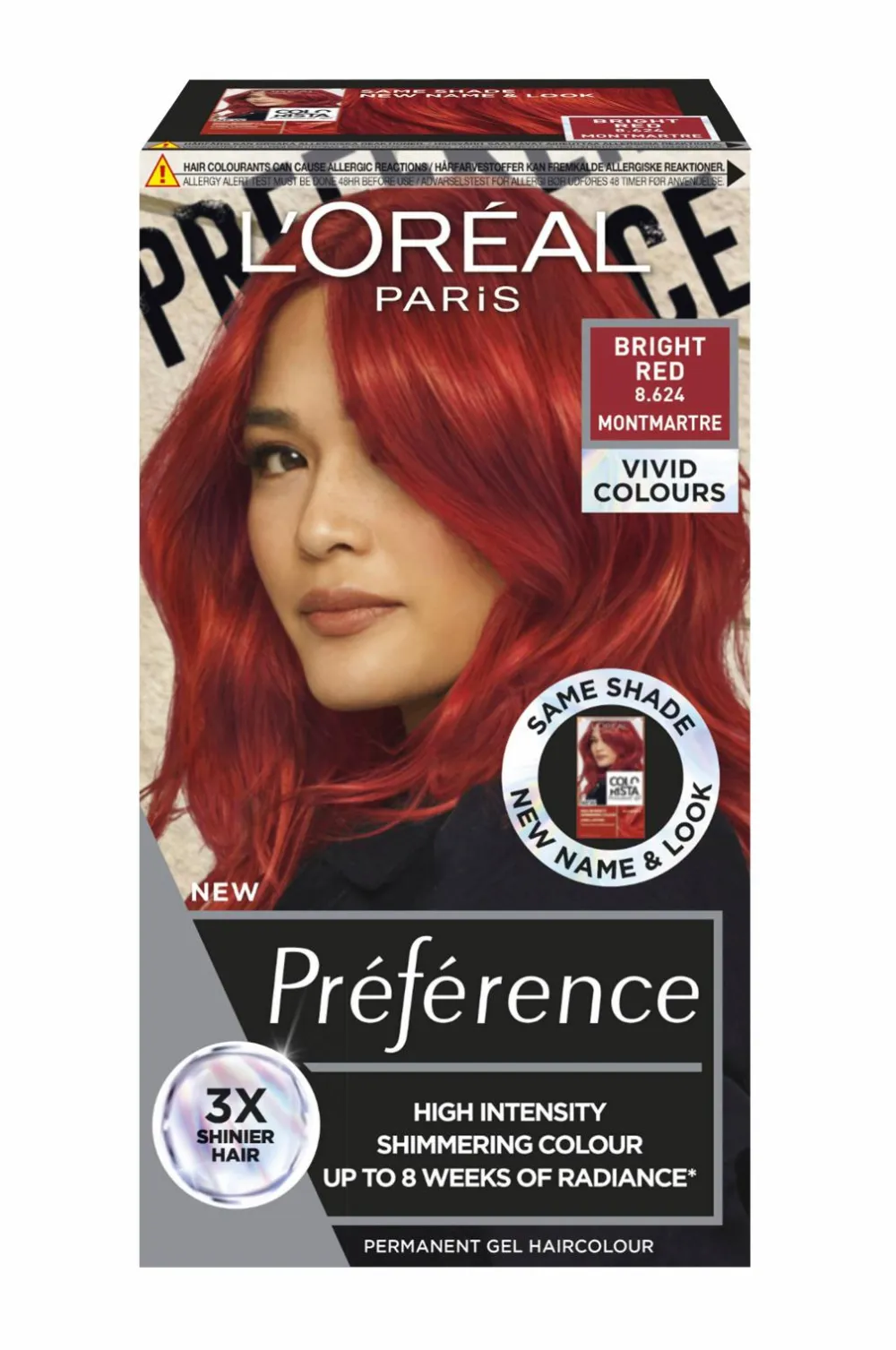 L'Oréal Paris Hårfarve Préférence Vivids Vivids Bright Red 8.624 Online