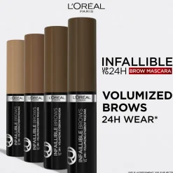 L'Oréal Paris Infaillible Brows 24H Volumizing Eyebrow Mascara 1.0 ebony New