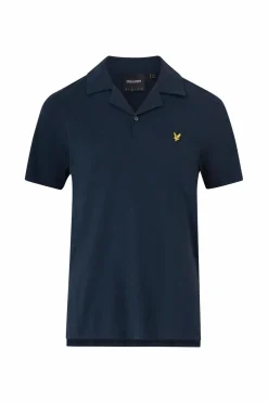 Lyle & Scott Poloshirt Linen Revere Collar Polo Shirt Z271 dark navy Sale