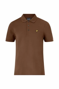 Lyle & Scott Poloshirt Plain Polo Shirt Y045 Bottle Brown Online