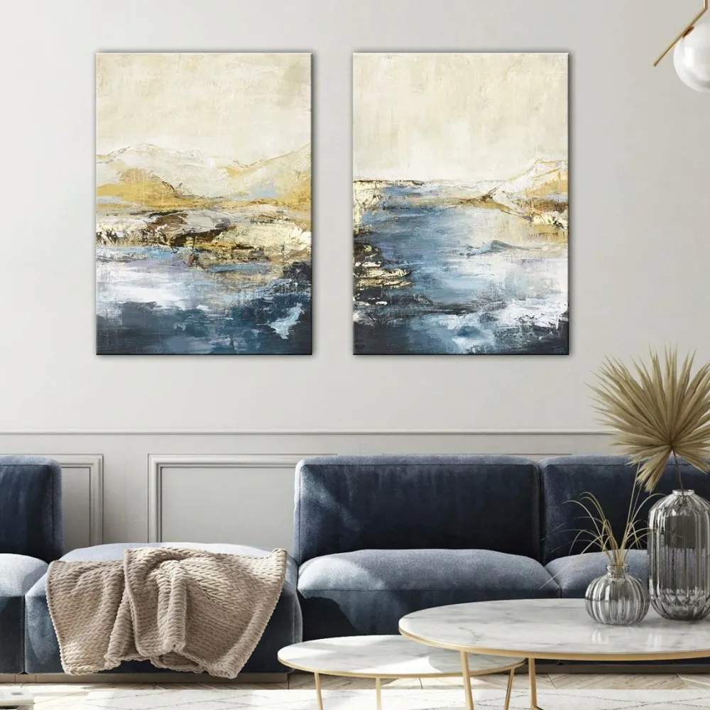 Malerifabrikken Posters & Billeder>Astonish 3 / Blandet maleri / 60 X 80 cm Blå