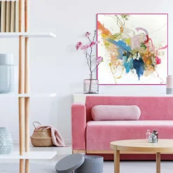Malerifabrikken Posters & Billeder>Confidential / Blandet maleri / 100 X 100 cm Pink