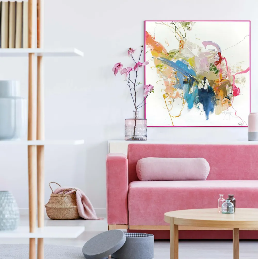 Malerifabrikken Posters & Billeder>Confidential / Blandet maleri / 100 X 100 cm Pink