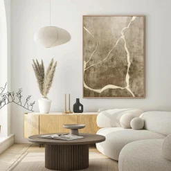 Malerifabrikken Design Painting / Vibranium / 90x120 Cm / Egetræsramme Brun Hot