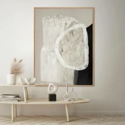 Malerifabrikken Design Painting / Of Stone / 120x90 Cm / Egetræsramme Sort New