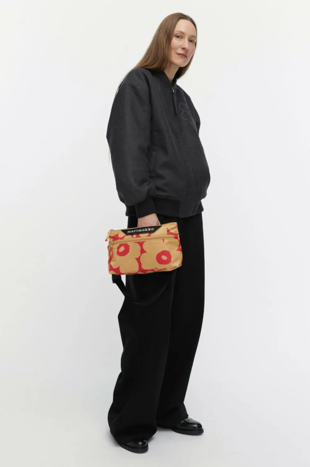 Marimekko Tasker>Taske Neat Crossbody Unikko S Light Brown/Red
