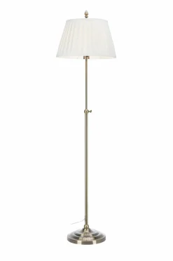 Markslöjd Gulvlamper>Gulvlampe Oxford Offwhite/Antique Brass