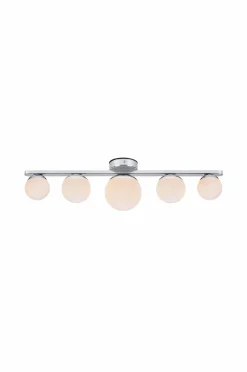 Markslöjd Badeværelsesbelysning>Loftlampe Puro 5L, IP44 Krom/opal