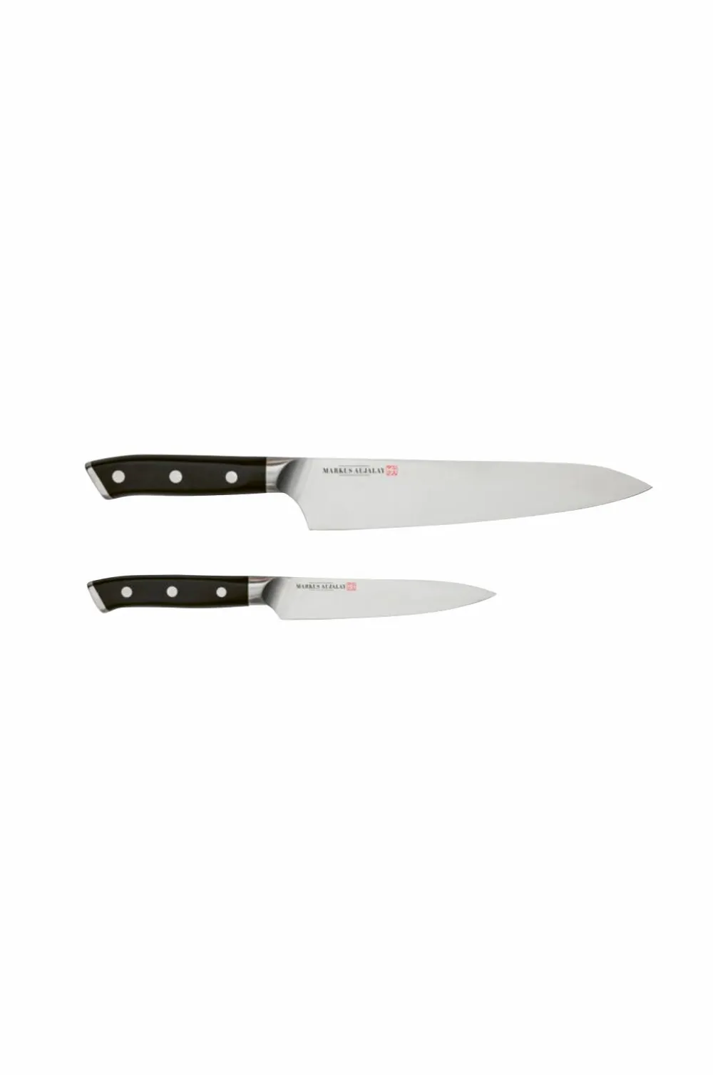 Markus Aujalay Køkkenknive & Knivtilbehør>Knivsæt Classic 2 dele Nikkelpletteret messing