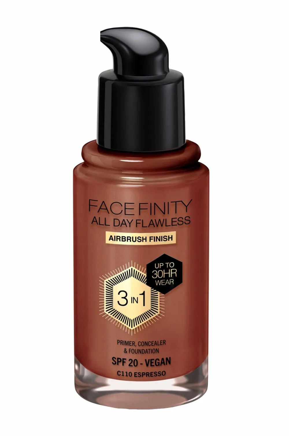 Max Factor Ansigt>All Day Flawless 3in1 Foundation 110 Espresso