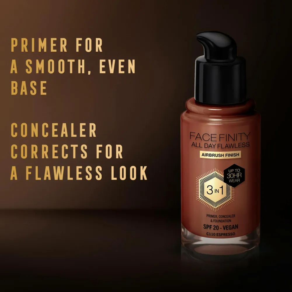 Max Factor Ansigt>All Day Flawless 3in1 Foundation 110 Espresso