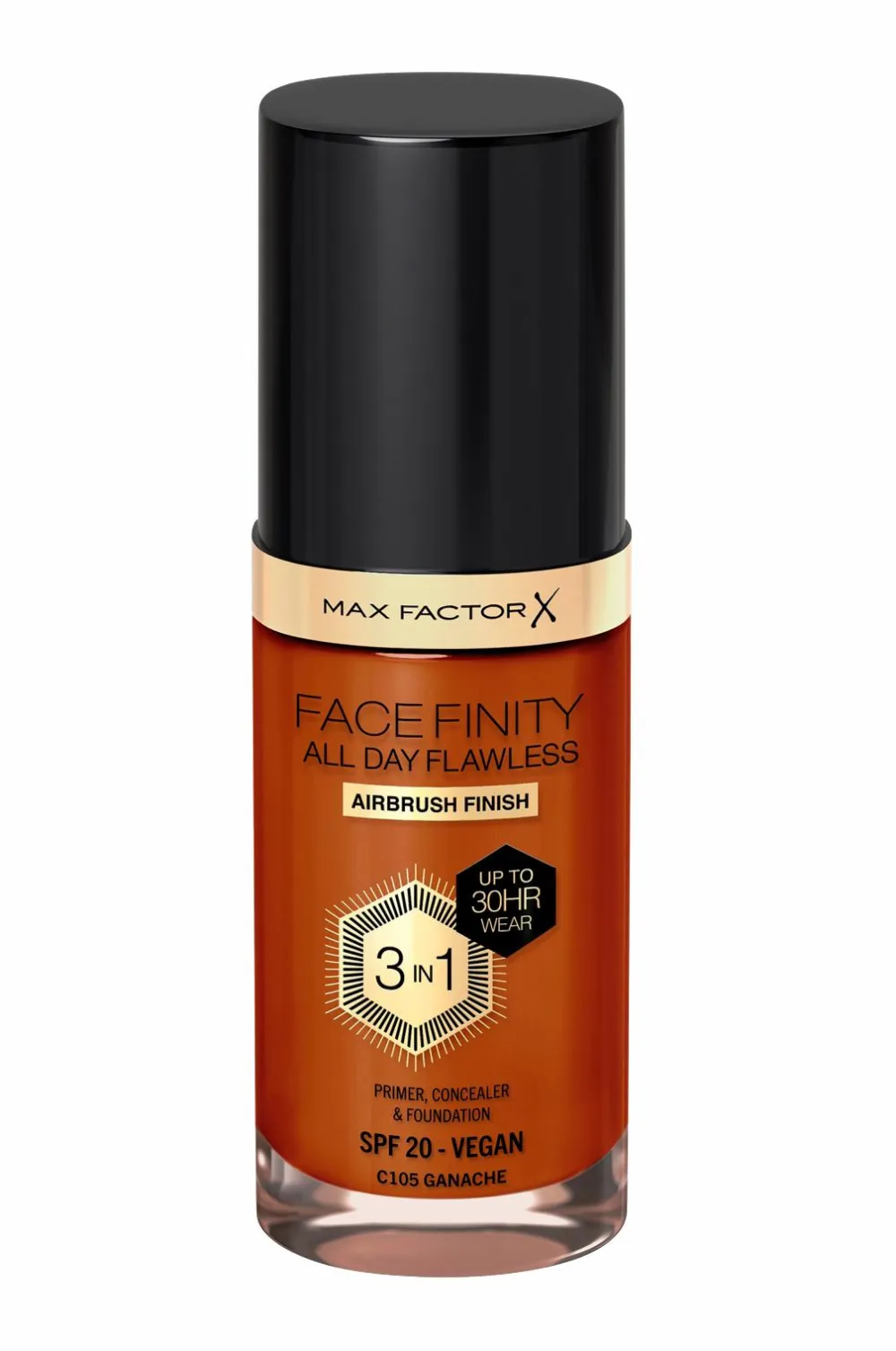 Max Factor Ansigt>All Day Flawless 3in1 Foundation 105 Ganache