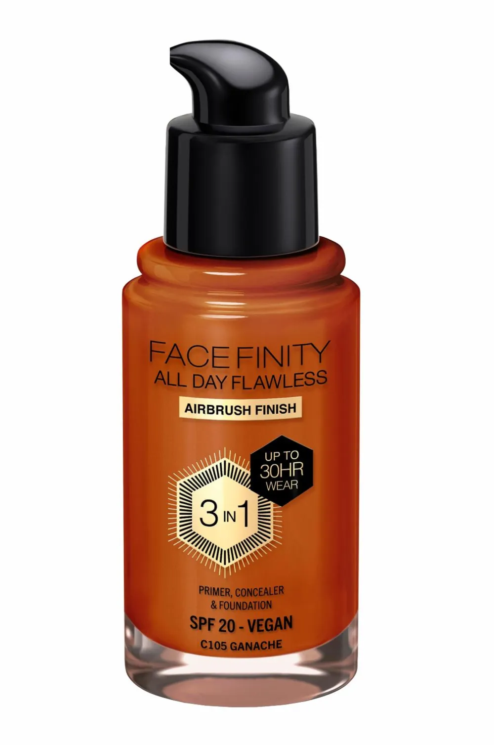Max Factor Ansigt>All Day Flawless 3in1 Foundation 105 Ganache