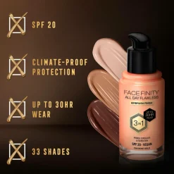 Max Factor All Day Flawless 3in1 Foundation 64 Rose Gold Best
