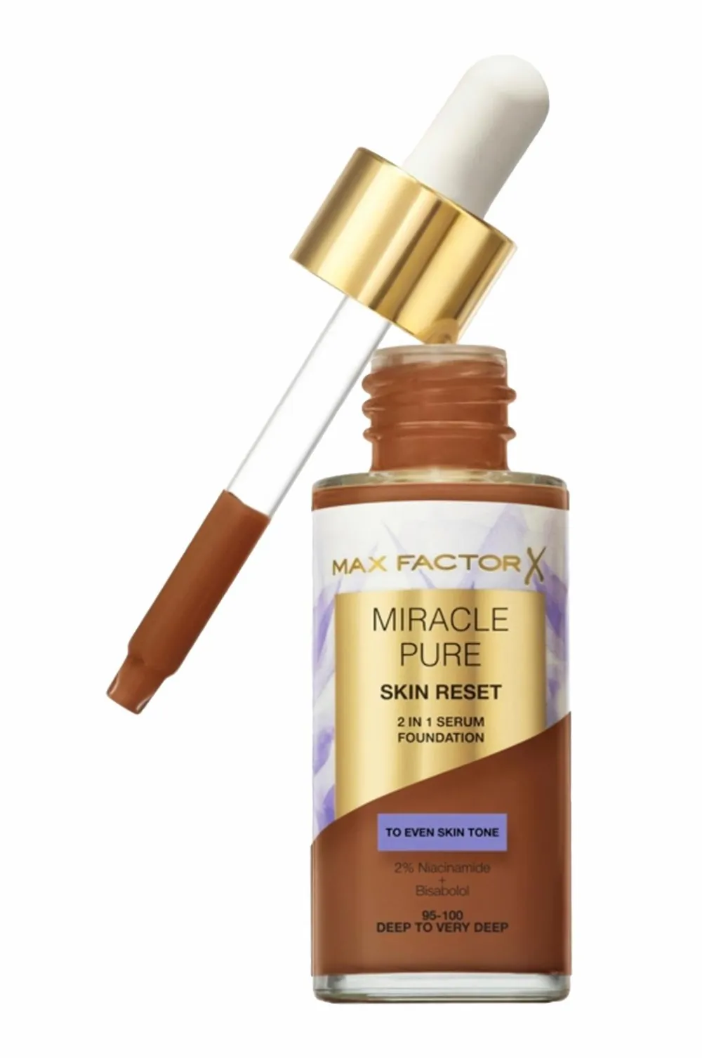 Max Factor Miracle Pure Serum Foundation 08 Deep To Very Deep Outlet