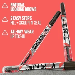 Maybelline BUILD-A-Brow 2-I-1 Brow Pen 260 Deep Brown Outlet