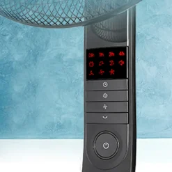 Midea Gulvvifte 3 hastigheder og fjernbetjening, sort No color Clearance