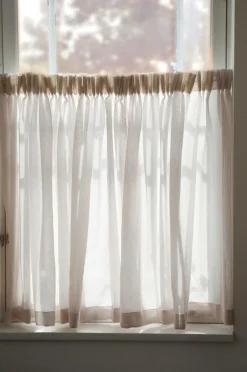 Mimou Bistro Curtain Claire Extra Wide Natural Pink Online