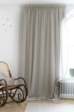 Mimou Hørgardiner>Gardin Kelly, hørlærred, dobbelt bredde Ljus natur