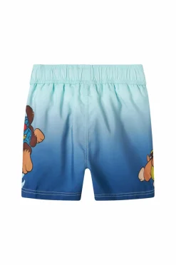 Name it Badebukser nmmMabbe Paw Long Swimshorts Blue tint Online