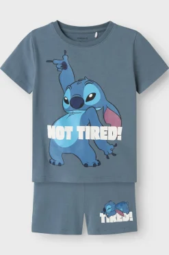 Name it Pyjamas nmmArush Stitch nReg SS Nightset WD Blue mirage Sale