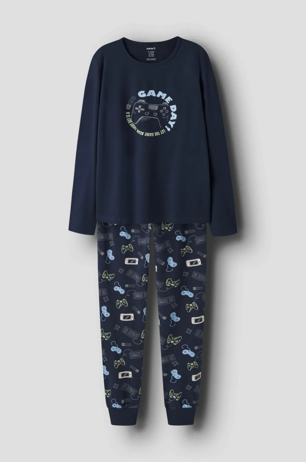 Name it Nattøj & Homewear>Pyjamassæt nkmNightset Navy Gamer Navy blazer