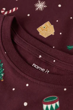 Name it Pyjamassæt nmnVismas LS Bordeaux New