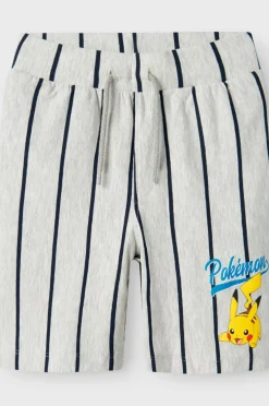 Name it Skjorte + shorts nkmMaska Pokemon Nreg Shortsset Sky Light grey melange Clearance