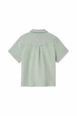 Name it Skjorte nkmHivaj SS Nreg Shirt Aqua gray Discount