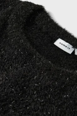 Name it Trøje nkFrifla 3/4 Short Knit Black Sale