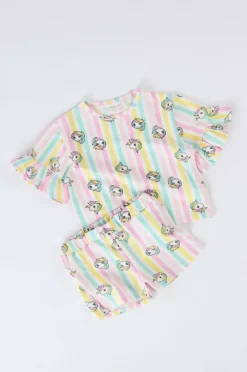 Name it T-shirt + shorts nmfMidis Mlp SS Nreg Shortsset Pink frosting Discount