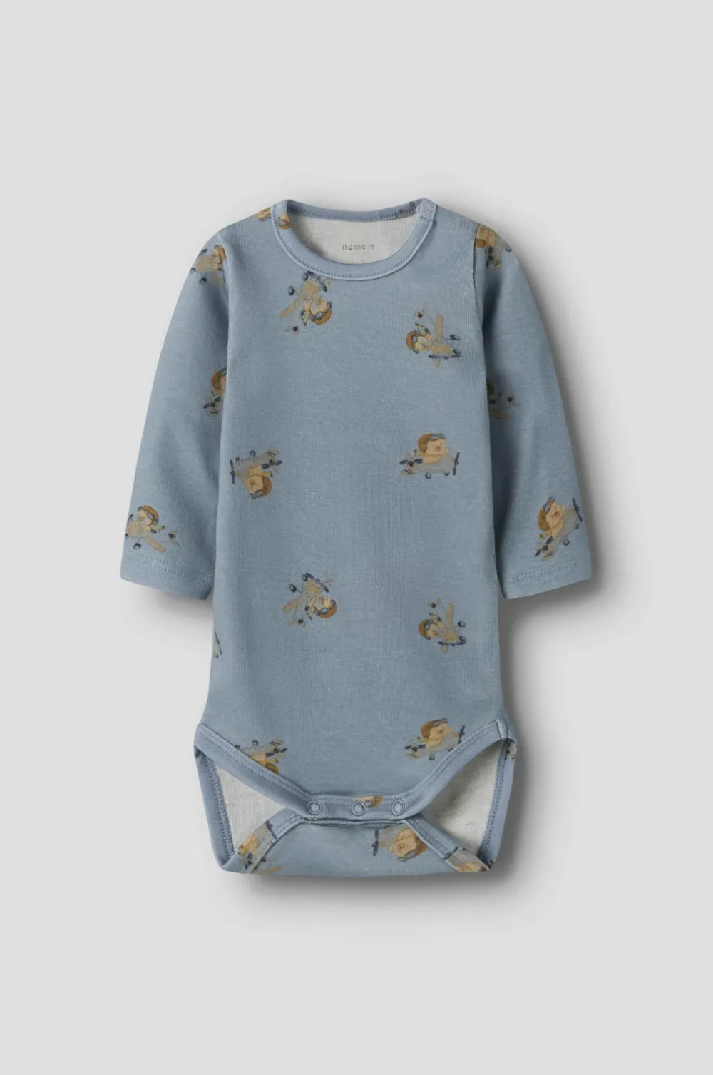 Name it Bodies>baby Bodyer nbmKinok LS Body Dusty blue