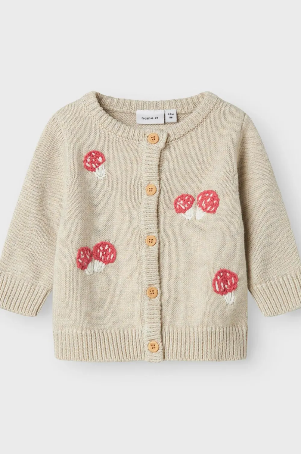 Name it Trøjer>baby Cardigan nbfLinie LS Knit Peyote melange