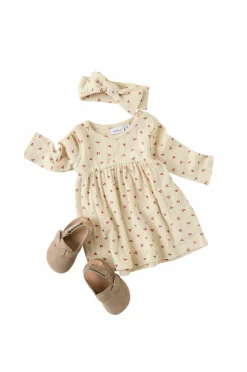 Name it baby Kjole nbfBilia LS Dress Box Summer sand Sale